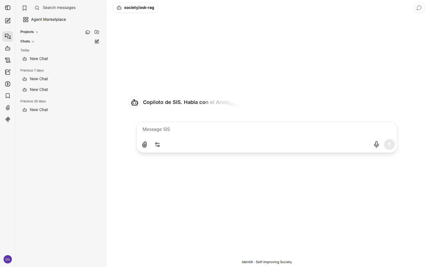 Conversation UI tras login