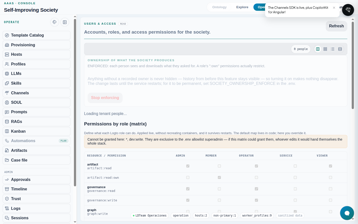 Accounts and roles